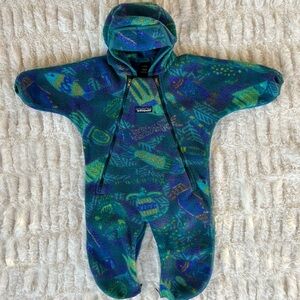 Made in USA Patagonia Vintage Deep Sea Fleece Bunting